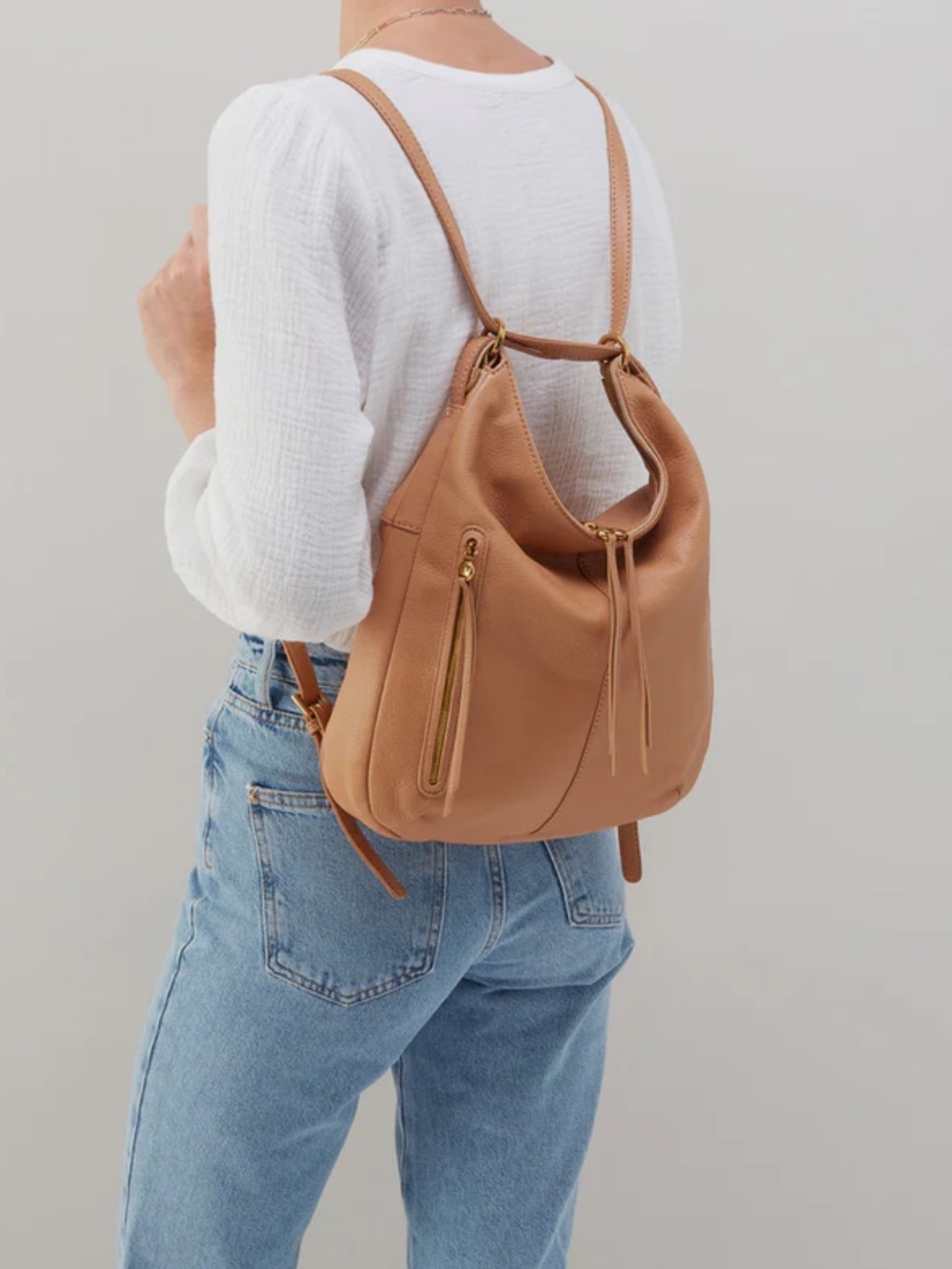 HOBO Merrin Convertible Backpack in Sandstorm - Picture 3 of 16